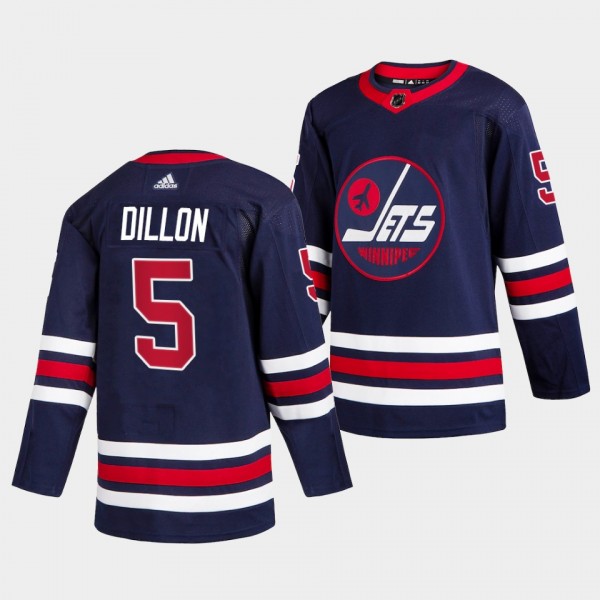 Brenden Dillon #5 Jets 2021-22 Third Authentic Blue Jersey