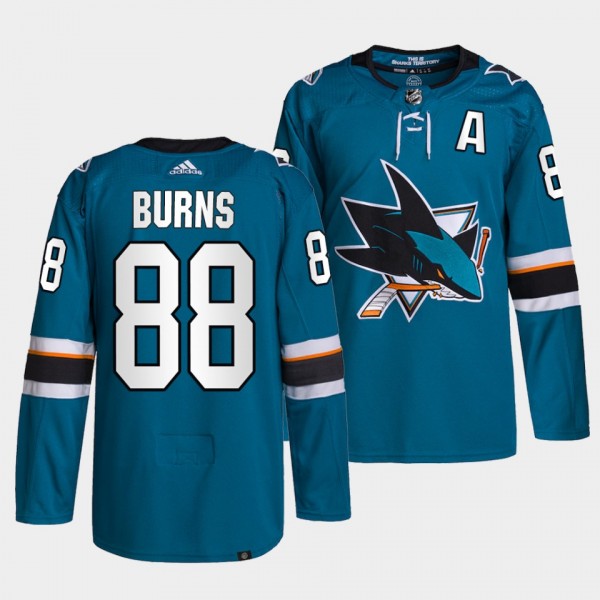 Brent Burns Sharks Home Teal Jersey #88 Primegreen Authentic Pro