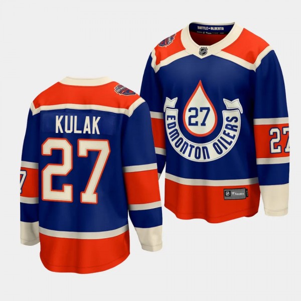 Brett Kulak Edmonton Oilers 2023 NHL Heritage Clas...