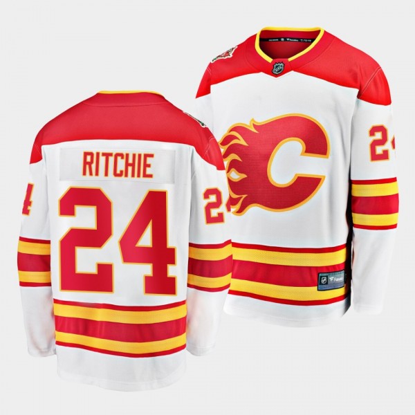Brett Ritchie Calgary Flames 2021 Away 24 Jersey W...