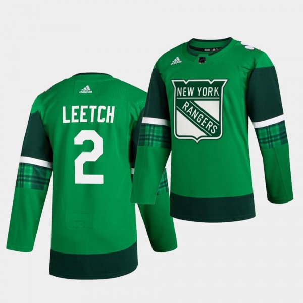 Brian Leetch Rangers 2020 St. Patrick's Day Green Authentic Player Jersey