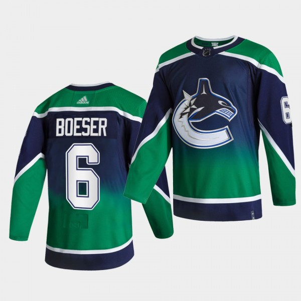 Vancouver Canucks 2021 Reverse Retro Brock Boeser Green Special Edition Authentic Jersey