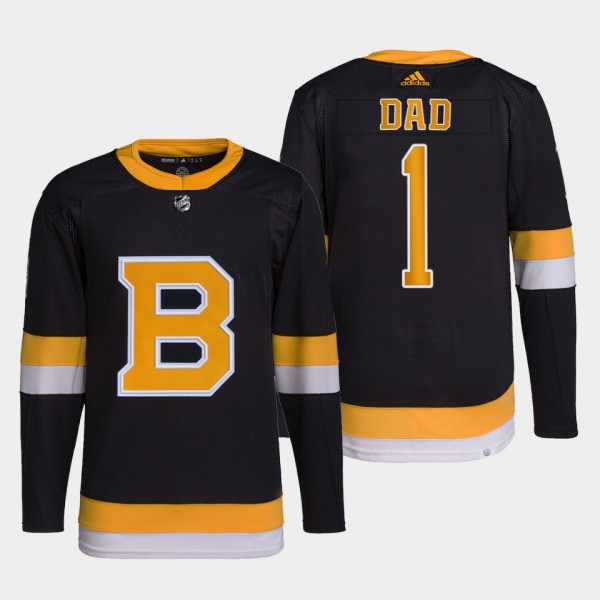 Top Dad Boston Bruins Black Jersey 2022 Fathers Day Gift