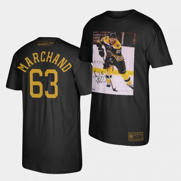 Bruins Brad Marchand Signature Skating T-Shirt Bla...