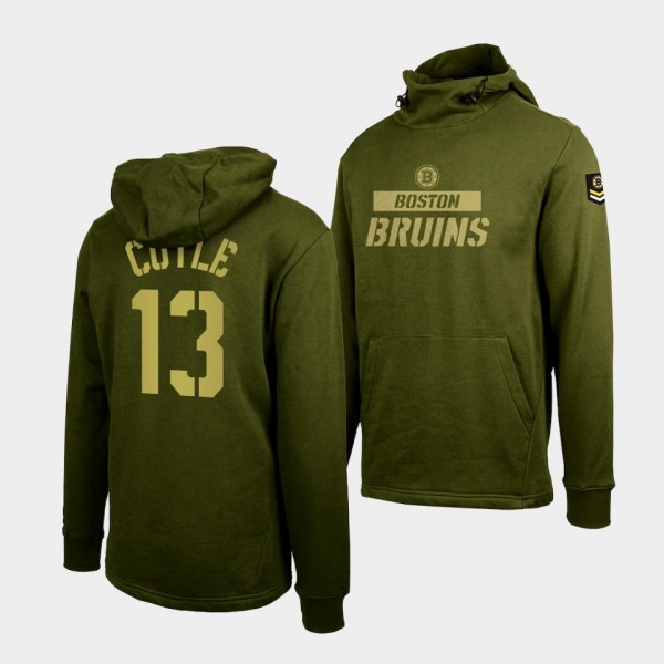 Charlie Coyle Boston Bruins Thrive Olive Levelwear Hoodie