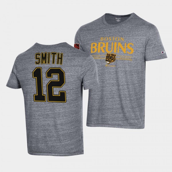 Boston Bruins Champion Craig Smith #12 Gray T-Shir...
