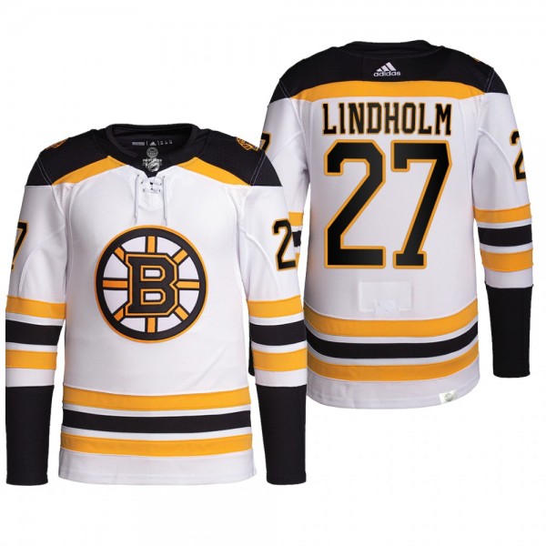 2022 Boston Bruins Hampus Lindholm Away Jersey Whi...