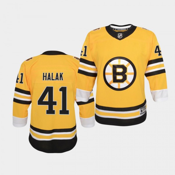 Jaroslav Halak Boston Bruins 2021 Reverse Retro Gold Replica Youth Jersey