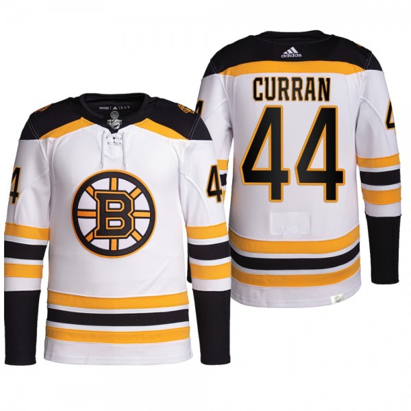 2022 Boston Bruins Kodie Curran Away Jersey White Authentic Primegreen Uniform