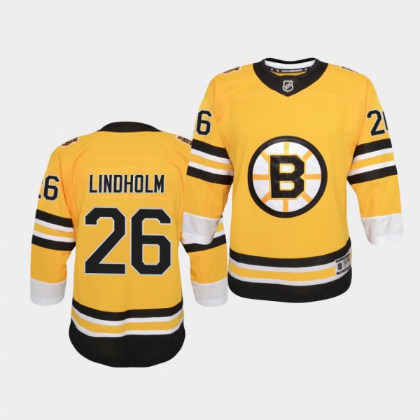 Par Lindholm Boston Bruins 2021 Reverse Retro Gold...