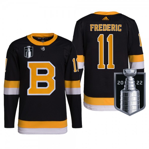 Bruins Trent Frederic 2022 Stanley Cup Playoffs Black Jersey