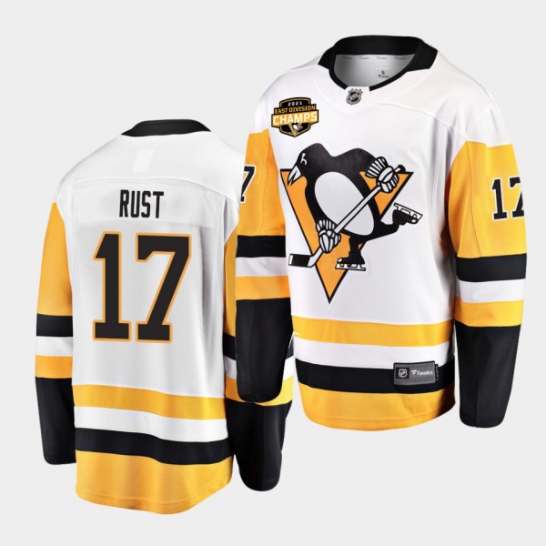 Bryan Rust #17 Penguins 2021 East Division Champio...