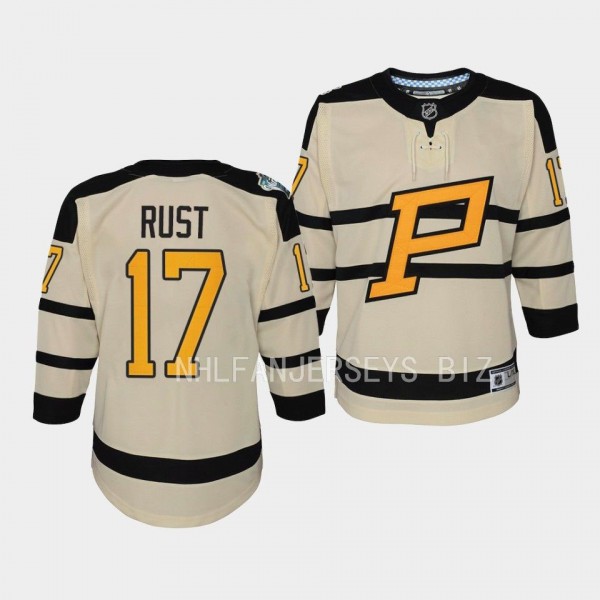 Pittsburgh Penguins Bryan Rust 2023 Winter Classic Cream #17 Youth Jersey