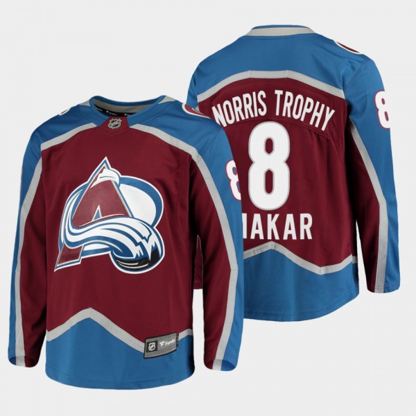 Cale Makar Norris Trophy Avalanche #8 Burgundy Jersey Awards Edition