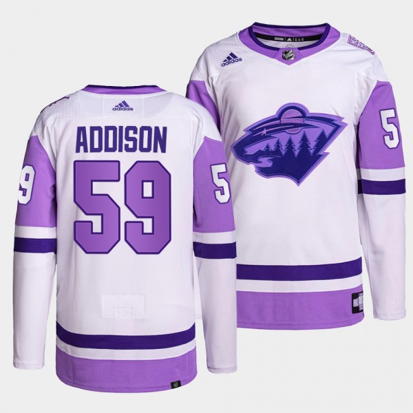 Minnesota Wild Calen Addison HockeyFightsCancer Je...