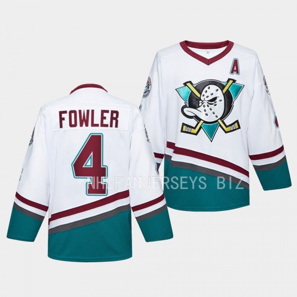 Cam Fowler Anaheim Ducks #4 Mighty Ducks White Jersey Hockey