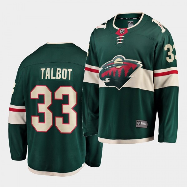Cam Talbot Minnesota Wild 2020-21 Home Men Green B...