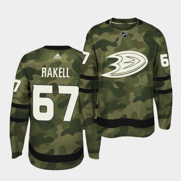 Rickard Rakell #67 Ducks Armed Special Forces Auth...