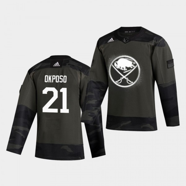 Kyle Okposo #21 Sabres 2019 Veterans Day Authentic...