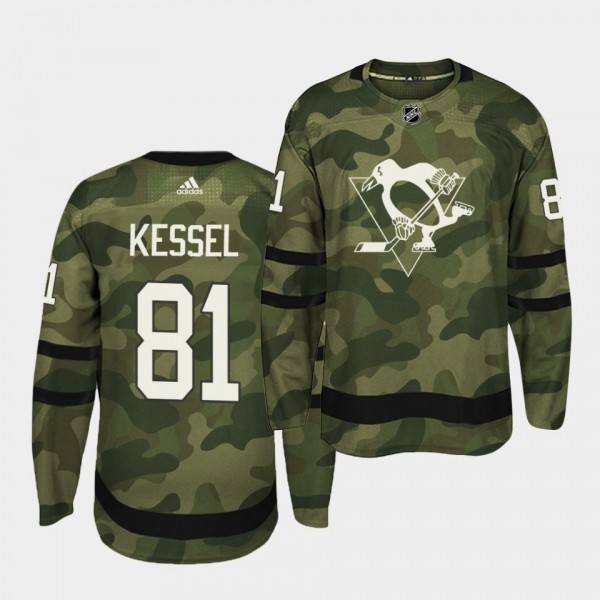 Phil Kessel #81 Penguins Armed Special Forces Authentic Men's Jersey