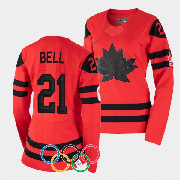 Canada Women's Hockey 2022 Winter Olympics Ashton Bell Women Jersey Red