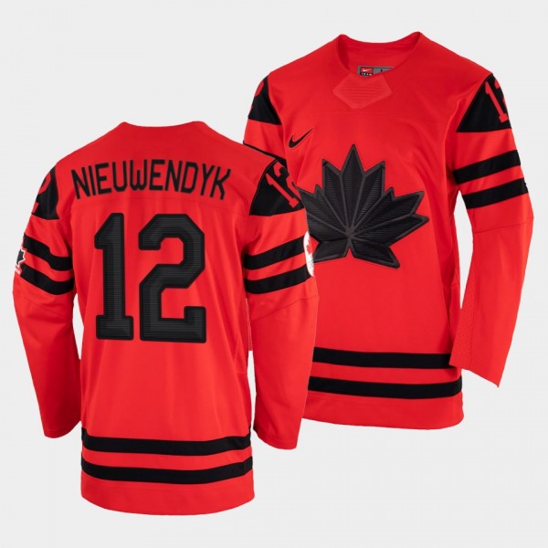 Canada Hockey 12 Joe Nieuwendyk Jersey Red 2002 Wi...