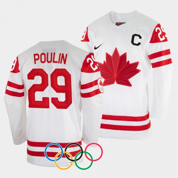 Marie-Philip Poulin Canada Women's Hockey 2022 Winter Olympics #29 White Jersey