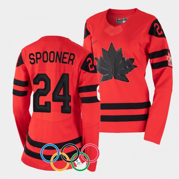 Canada Women's Hockey 2022 Winter Olympics Natalie Spooner Women Jersey Red