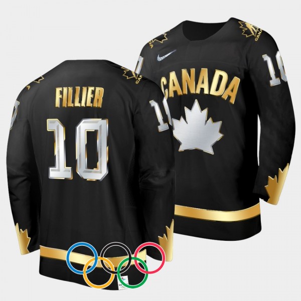 Sarah Fillier Canada Women's Hockey 2022 Winter Olympic Champions #10 Black Jersey Gold Winner