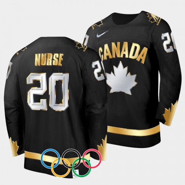 Sarah Nurse Canada Women's Hockey 2022 Winter Olympic Champions #20 Black Jersey Gold Winner
