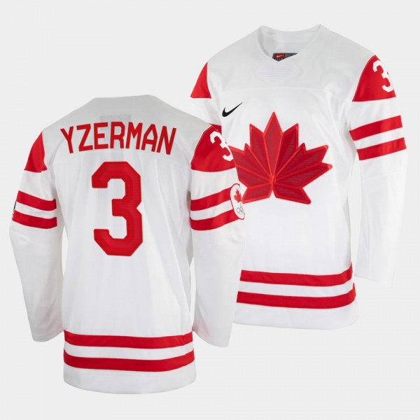 Steve Yzerman Canada Hockey 2002 Winter Olympic Jersey White