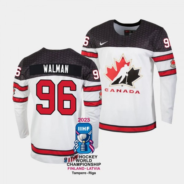 Jake Walman Canada Hockey 2023 IIHF World Championship #96 White Jersey Home