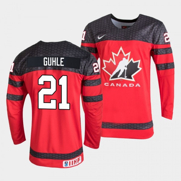Canada Hockey #21 Kaiden Guhle 2022 IIHF World Jun...