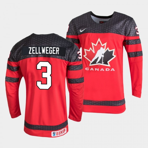 Canada Hockey #3 Olen Zellweger 2022 IIHF World Ju...