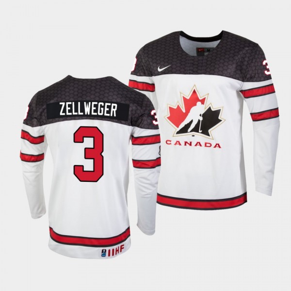 Olen Zellweger Canada Hockey 2022 IIHF World Junior Championship Home Jersey White
