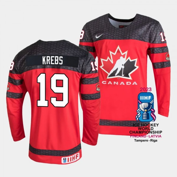 Canada #19 Peyton Krebs 2023 IIHF World Championsh...