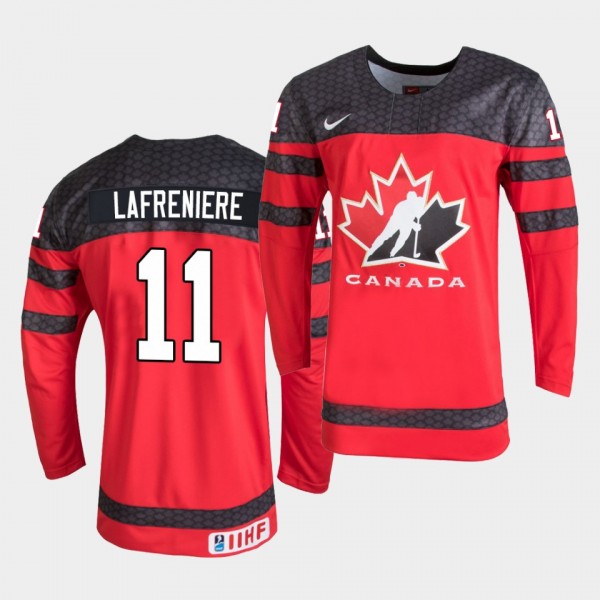 Alexis Lafreniere Canada Team 2020 IIHF World Junior Championship Red Jersey