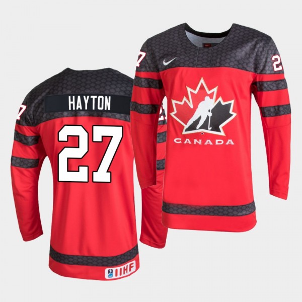 Barrett Hayton Canada Team 2020 IIHF World Junior Championship Red Jersey