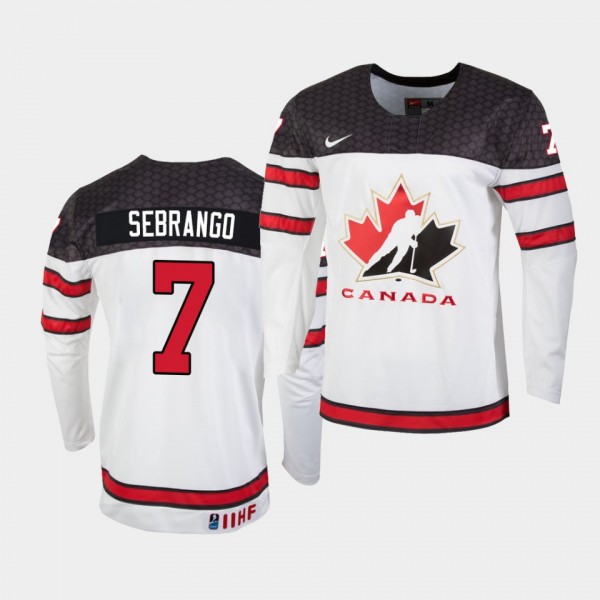 Donovan Sebrango Canada Team 2019 Hlinka Gretzky Cup White Jersey