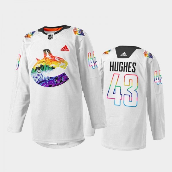 Quinn Hughes Vancouver Canucks Pride Night Jersey ...