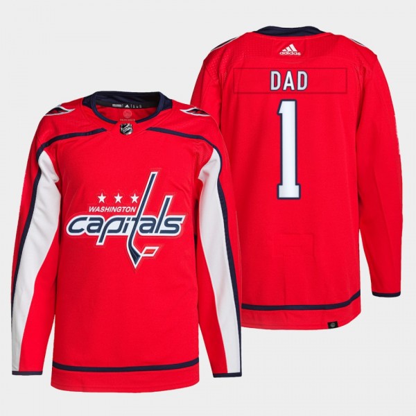 Top Dad Washington Capitals Red Jersey 2022 Father...