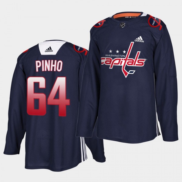 Brian Pinho Capitals 2021 Black History Night navy Practice jersey End Racism Patch