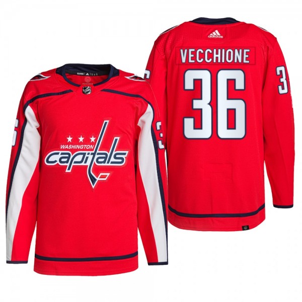 2022 Capitals Mike Vecchione Home Red Jersey