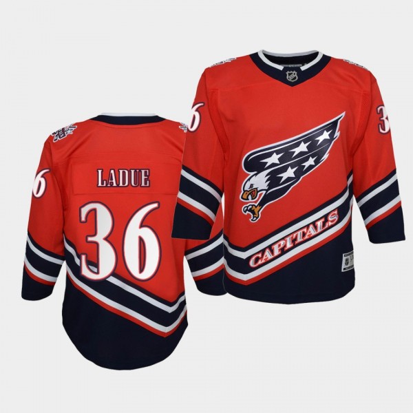 Paul LaDue Washington Capitals 2021 Reverse Retro Red Special Edition Youth Jersey