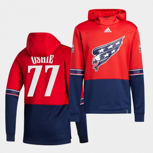 Washington Capitals T. J. Oshie 2021 Reverse Retro Red Special Edition Pullover Hoodie