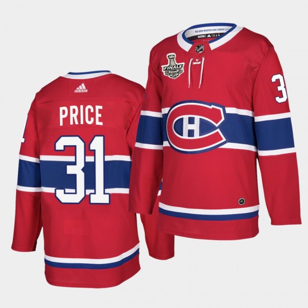 Carey Price #31 Canadiens 2021 de la Coupe Stanley Finale Red French-Language Patch Jersey