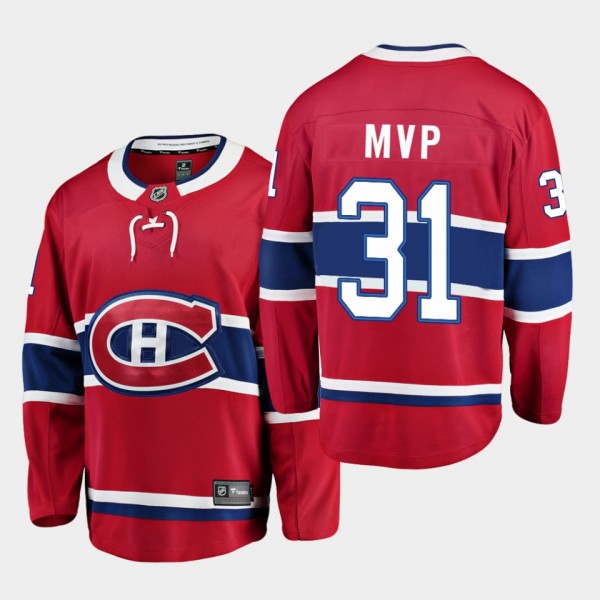 Carey Price #31 Canadiens 2021 Playoff MVP Black J...