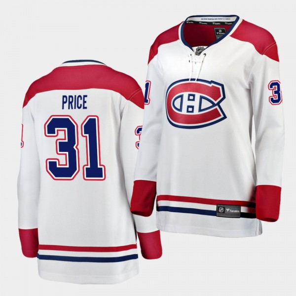 Women's Carey Price Canadiens #31 Breakaway Away J...