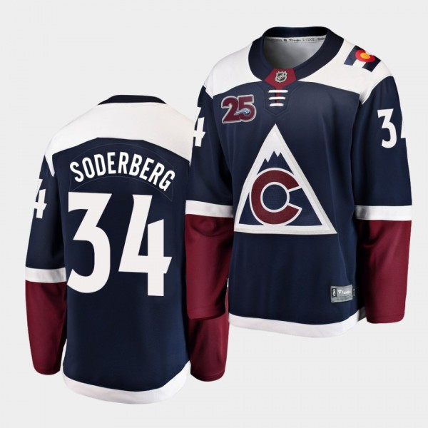 Carl Soderberg Colorado Avalanche 2021 Alternate B...