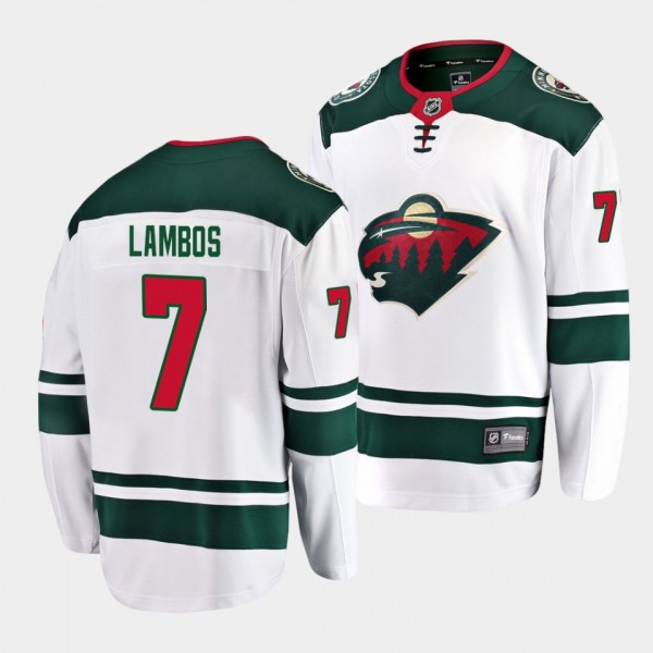 Carson Lambos Minnesota Wild 2021 NHL Draft Jersey Away White